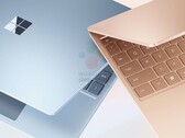 O Surface Laptop Go 3 em duas de suas quatro cores de lançamento. (Fonte da imagem: @rquandt &amp; WinFuture)