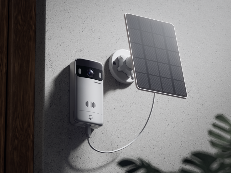 O SwitchBot Smart Video Doorbell também pode ser recarregado com um painel solar (Fonte da imagem: SwitchBot)