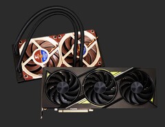 A Sycom equipa a GeForce RTX 5080 com resfriamento a água AIO e ventoinhas Noctua (Fonte da imagem: Sycom)