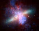Uma imagem mostrando a galáxia M82.