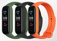 A Amazfit Band 6 vem em azeitona, meia-noite preta e laranja. (Fonte da imagem: AliExpress)