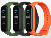 A Amazfit Band 6 vem em azeitona, meia-noite preta e laranja. (Fonte da imagem: AliExpress)