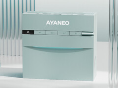 Ayaneo adorna o AM03 com duas áreas de iluminação, além de botões montados na parte superior e um tipo de mostrador. (Fonte da imagem: Ayaneo)