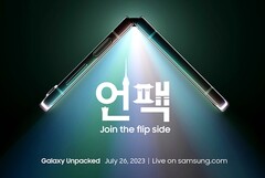 O Galaxy Z Flip5 será um dos vários dispositivos que a Samsung lançará no final deste mês. (Fonte da imagem: Samsung)