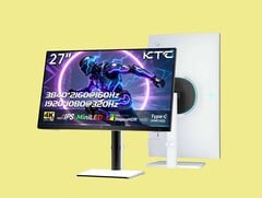 O monitor para jogos KTC M27P6S possui um painel IPS 4K com taxa de atualização de 160 Hz e 2.304 zonas de escurecimento.