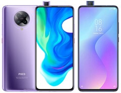 Xiaomi usou câmeras pop-up no Poco F2 Pro e Mi 9T Pro/Redmi K20 Pro. (Fonte da imagem: Xiaomi/GSMArena - editado)