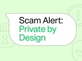Balão de diálogo verde do WhatsApp com o texto “Alerta de golpe: Privacidade por padrão”