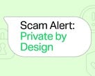 Balão de diálogo verde do WhatsApp com o texto “Alerta de golpe: Privacidade por padrão”