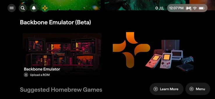 O aplicativo Backbone One agora tem um emulador integrado para jogar jogos retrô. (Fonte da imagem: Backbone)
