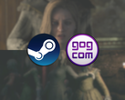 Capturas de tela dos dois jogos Remothered, com os logotipos do Steam e do GOG na parte superior.