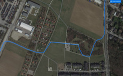 GPS Garmin Edge 520: Riding through a wooded area