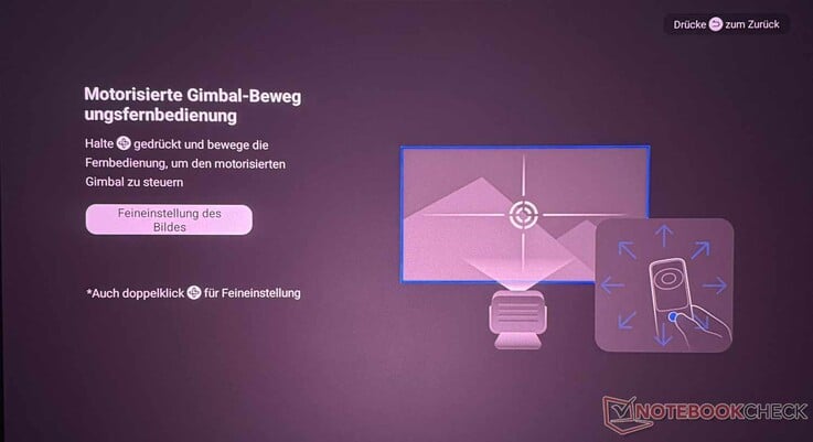 O gimbal motorizado com IA facilita o alinhamento.