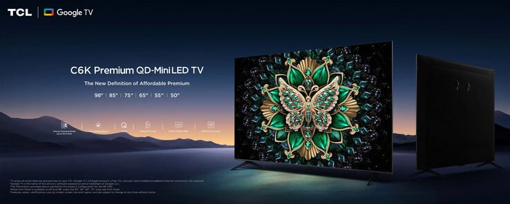 A TV TCL C6K, C61K ou C69K QD-MiniLED (Fonte da imagem: TCL)