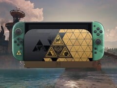 Imagem do console Switch 2 da edição do 40º aniversário de Zelda