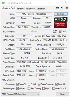 Informações do sistema - GPU-Z
