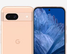 O Pixel 8a com seu papel de parede Hematite. (Fonte da imagem: @OnLeaks &amp; SmartPrix - editado)