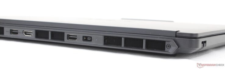 Parte traseira: 2 portas USB-A (5 Gbps), HDMI 2.1, adaptador CA