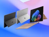 O Surface Pro 12 em suas três opções de cores, segundo rumores.