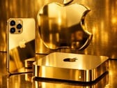 Produtos “ Apple ” banhados a ouro que prevêem os futuros aumentos de preços em Apple.