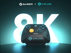 O GameSir G7 Pro 8K Aimlabs Edition apresenta varas TMR de nova geração. (Fonte da imagem: GameSir)