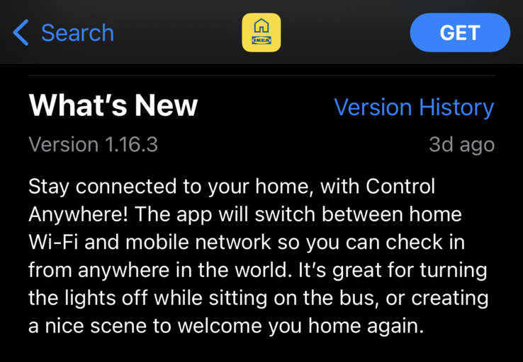 Um recurso Control Anywhere está sendo implementado no aplicativo IKEA Home Smart. (Fonte da imagem: IKEA)