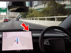 Teste e análise do FSD Australia. (Fonte da imagem: CarSauce/YT)