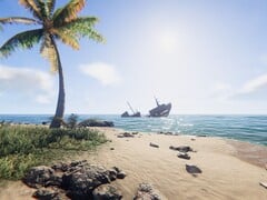 Uma imagem que mostra um navio naufragado no jogo Project Castaway.