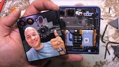 Uma desmontagem do Galaxy Z Flip 7 prova que o flip phone da Samsung é tudo menos à prova de poeira. (Fonte da imagem: JerryRigEverything)