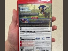 Uma imagem da caixa física do jogo “Sonic Frontiers Definitive Edition” para Nintendo Switch 2