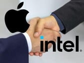 Apple e a Intel, supostamente em parceria.
