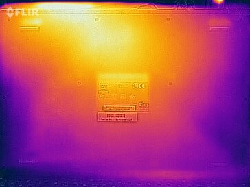 Teste de estresse das temperaturas superficiais (lado inferior)