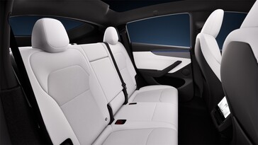 Modelo Y Premium com forro de teto preto.