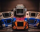 Uma coleção de SEGA Game Gears retratada