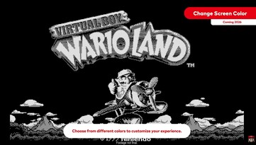 A Nintendo adicionará um recurso que permite aos usuários mudar a cor da tela ao usar o Virtual Boy. (Fonte da imagem: Nintendo)