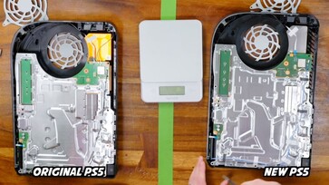 Comparação das placas PS5. (Fonte da imagem: Austin Evans)