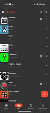 Uma captura de tela dos aplicativos disponíveis no novo aplicativo Pebble. (Fonte da imagem: Eric Migicovsky via X.com)