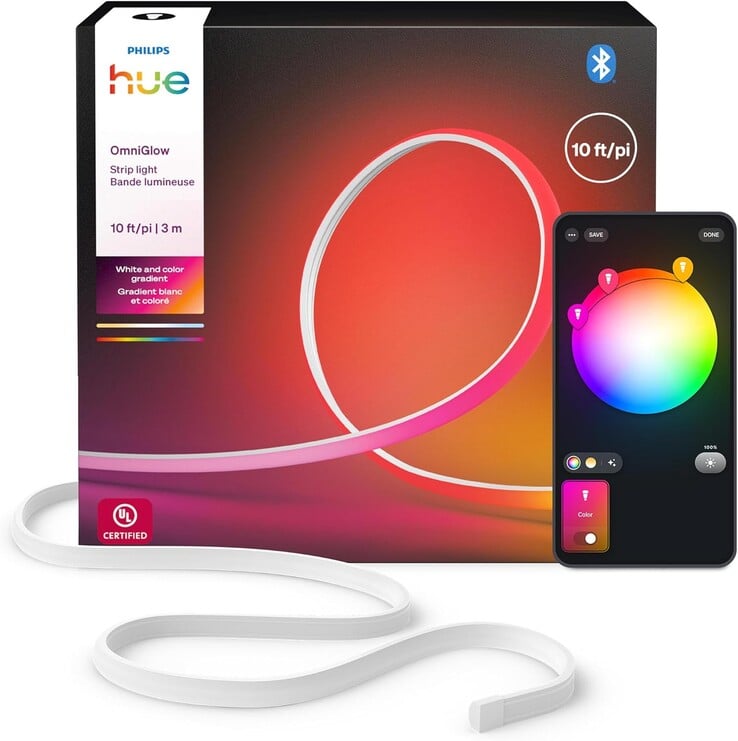 A faixa de luz Philips Hue OmniGlow de 3 m (10 pés). (Fonte da imagem: Philips Hue)