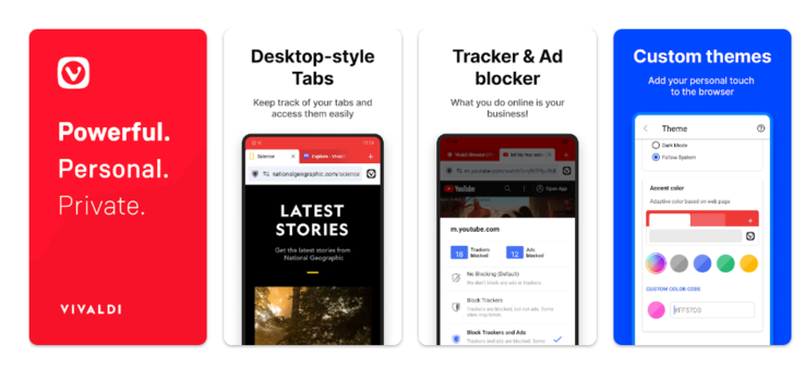 Vivaldi Android browser