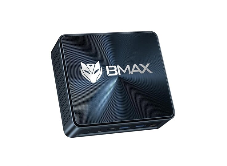 O mini PC Bmax MaxMini B12 Power tem um gabinete azul.