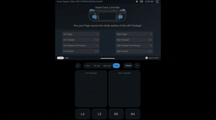 O DroidDeck pode usar uma segunda tela para os trackpads virtuais e as empunhaduras traseiras do Steam Deck, enquanto apresenta os controles do dispositivo portátil como um controle do Steam Deck.