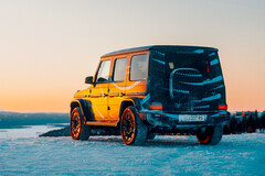 O Mercedes-Benz Classe G elétrico já foi submetido a testes em climas frios e seu lançamento está previsto para o final de abril de 2024. (Fonte da imagem: Mercedes-Benz)