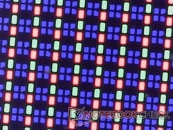 Subpixels RGB nítidos da sobreposição brilhante