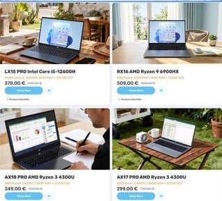 Campanha de descontos da Acemagic em laptops