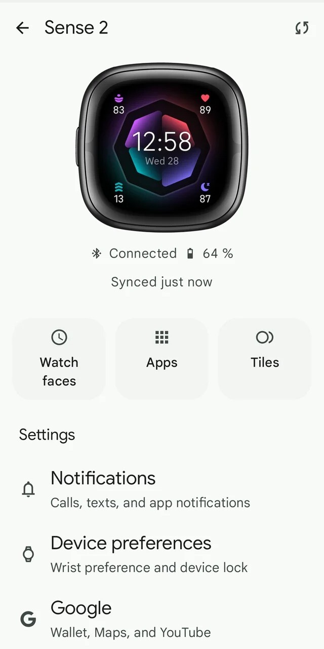 A página Device redesenhada no aplicativo Fitbit. (Fonte da imagem: u/Accomplished-Put6532 via Reddit)