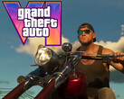 Banner do GTA 6 mostrando Jason na motocicleta (Fonte da imagem: captura de tela, Rockstar Games YouTube com edições)