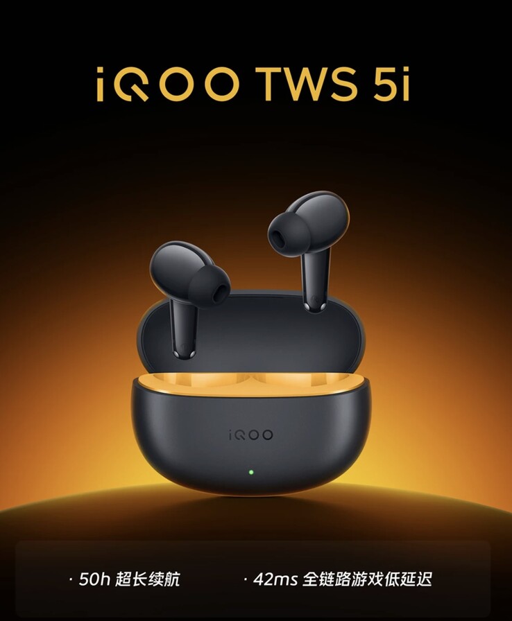 Os fones de ouvido iQoo TWS 5i.
