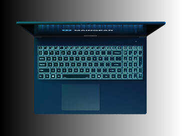 Vista superior do laptop para jogos Maingear Super 16 (Fonte da imagem: Maingear PR)