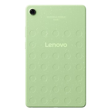 O Nook Reading Tablet 8.7 tem uma parte traseira de plástico reciclado.