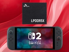 Switch 2 mostrado com memória LPDDR5X