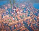 Uma imagem que mostra uma cidade em Fabledom, agora com 65% de desconto no Steam.